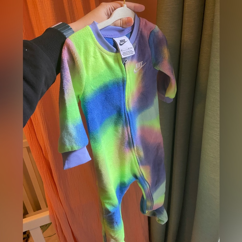 Nike baby microfleece one piece zip jumpsuit
